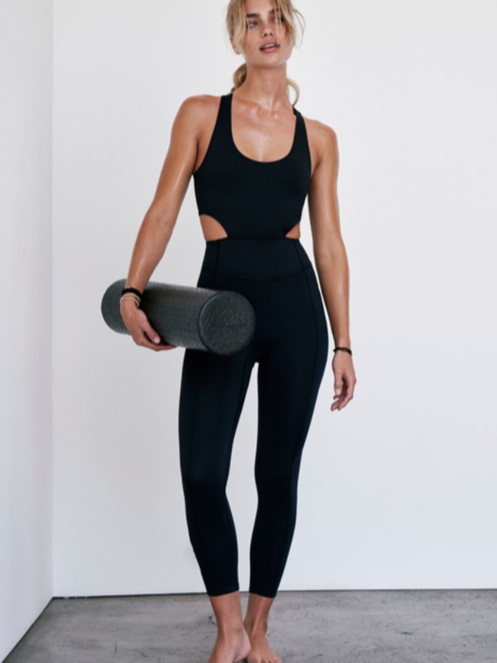 FREE PEOPLE Movement Back It Up Onsie SM Black